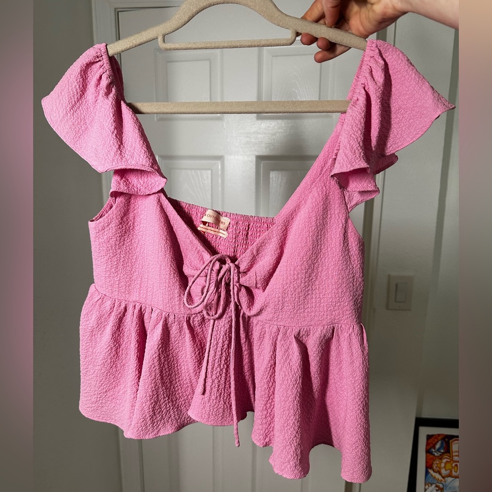 Never worn Urban Outfitters pink blouse